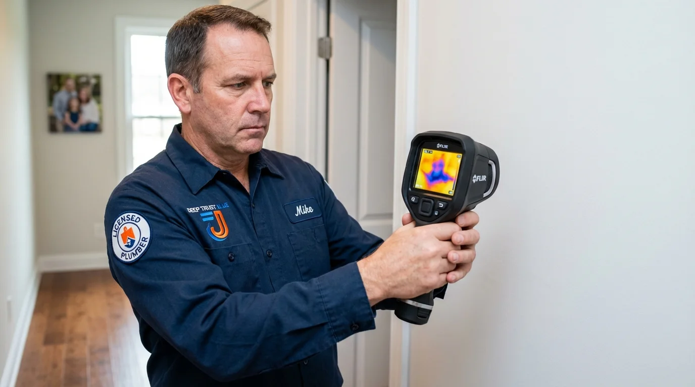 Thermal imaging leak detection by Johns Plumbing LLC in Cedar Rapids